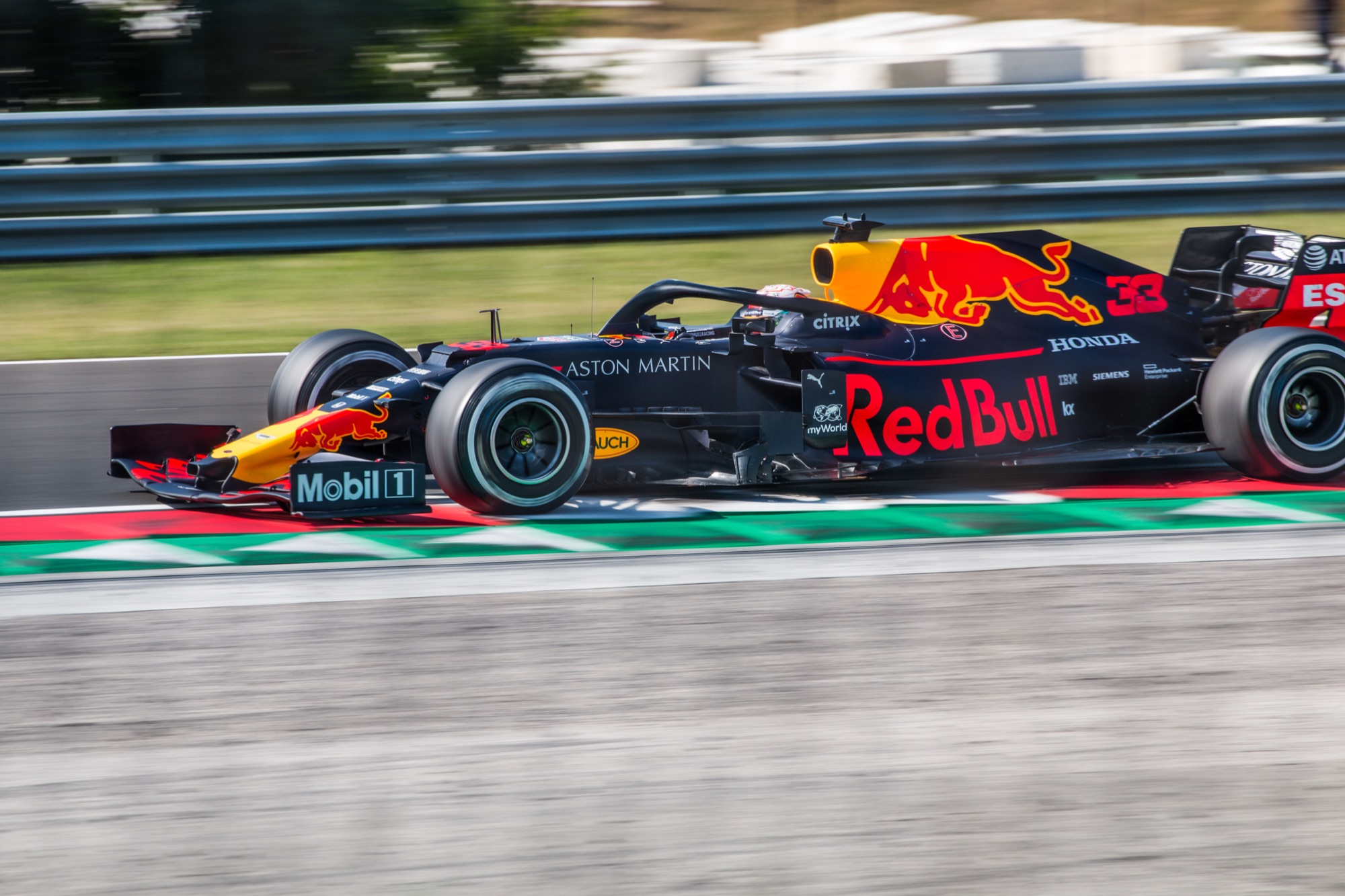 Max Verstappen in the Red Bull at the Hungarian Grand Prix